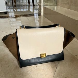 Celine tricolor trapeze bag